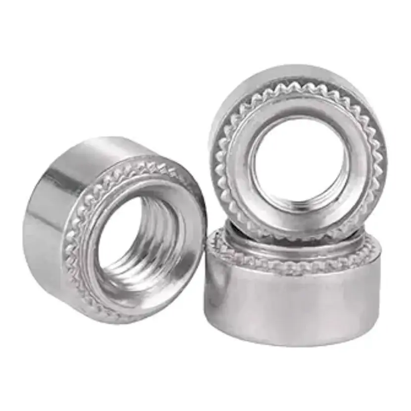 M5-1 Aluminum Fastener M6 round Knurling Galvanized Steel Self-Clinching Nut for Metal Sheet in Stock