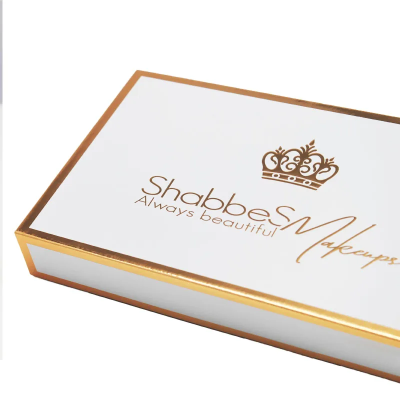 Luxury Gold Logo Cardboard Book Shaped Rigid Magnetic Cosmetic Gift Set Packaging Box With Card Insert