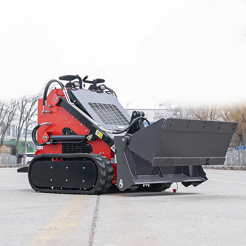 Free Shipping Hot Cheap Mini Loader for Sale Diesel Tracked Mini Skid Steer Loader with 4 in 1 Wheel mini Loader suppliers
