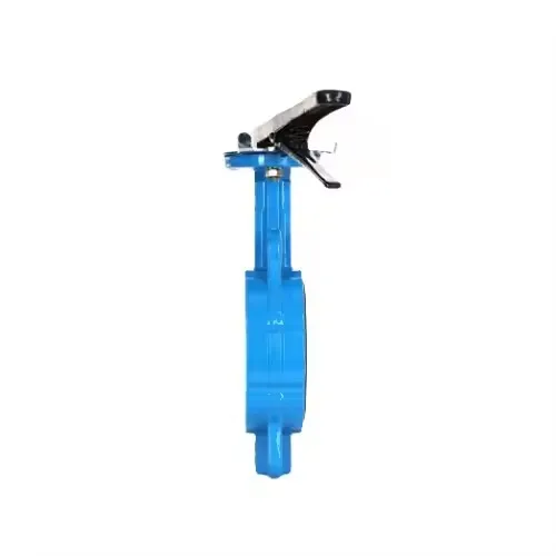 D71F-16Q 4 Inch Nodular cast iron manual tetrafluoroseal clamp Wafer butterfly valve