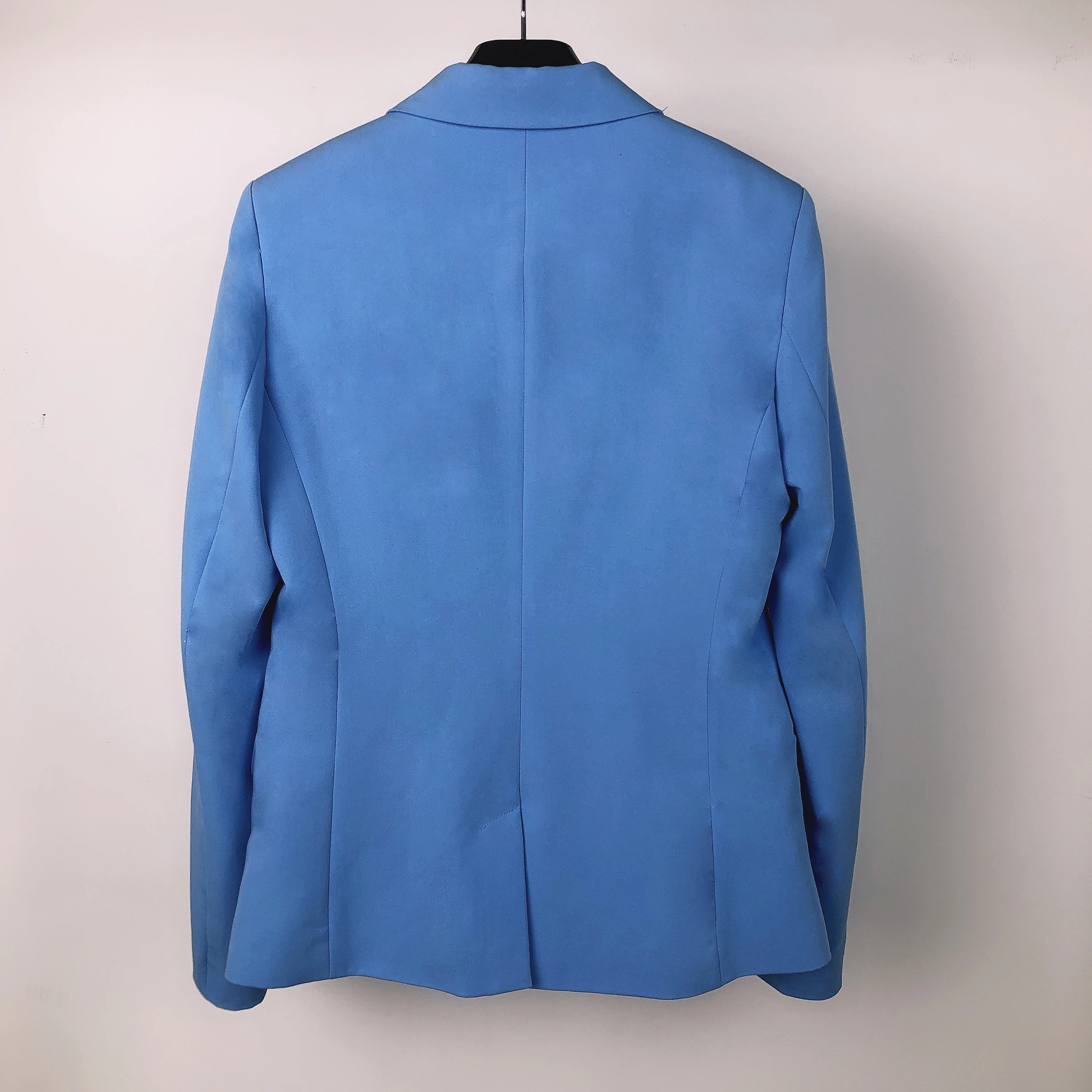 
2020 high quality Women blue double-breasted suits casual work office lady style women coat classical for autumn wear clothing 