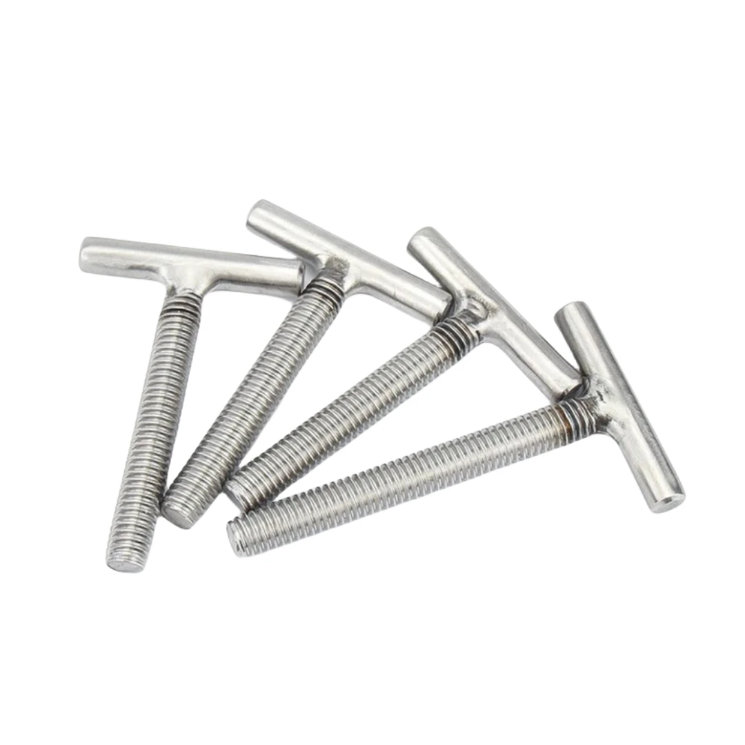 YH Customized M6 M8 M10 M12 Stainless Steel T Shaped Bolt 304 316 Half Threaded Welding Bolts