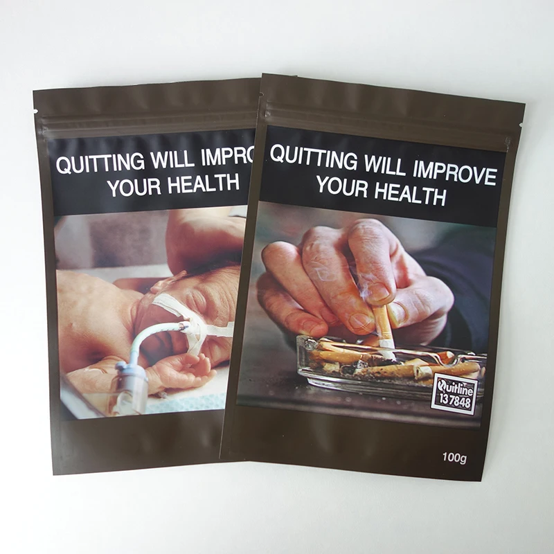 OEM service design printed plastic tobacco pouches smell proof mylar bag package tobacco chewing tobacco with zip lock