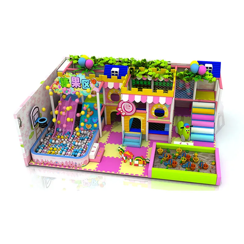 new deign Children Big Slide Sand Pool Ball Pit Soft Play Equipment Set Kids Small Indoor Playground for sell
