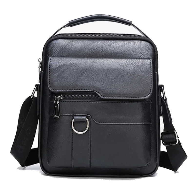 Custom shoulder bag for man leather messenger casual crossbody bag male small business handbag