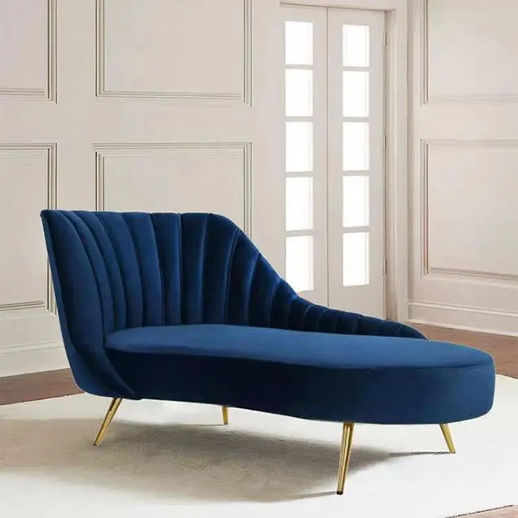 Wholesale Living Room Furniture Chaise Long Recliner Couch home luxury Velvet Pink Couches Sofa