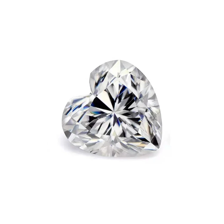 Redleaf Wholesale gra Diamond Stone heart cut  Loose moissanite 8*8 moissanite diamonds price