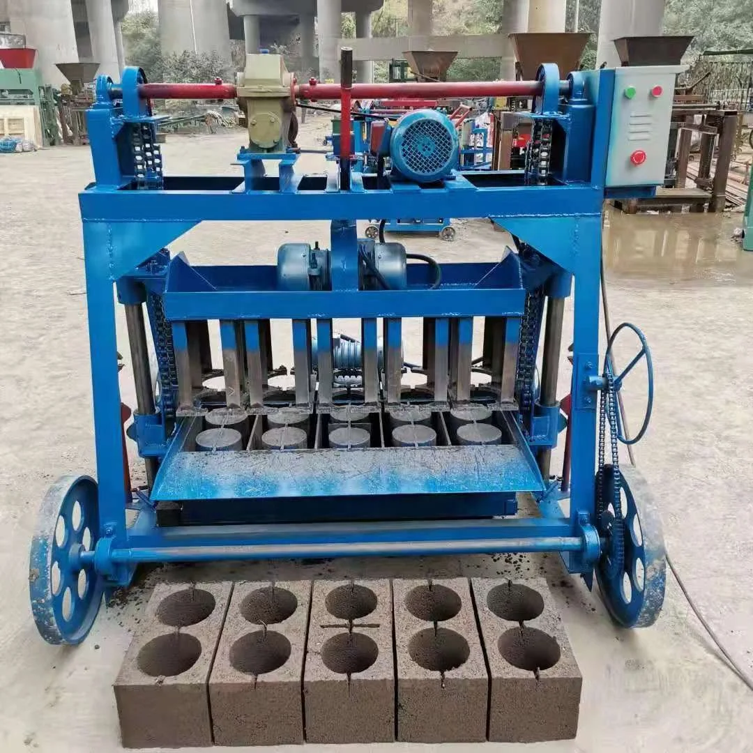 Big mobile brick making machine produces bricks in 45 seconds Cement concrete hollow block forming machine