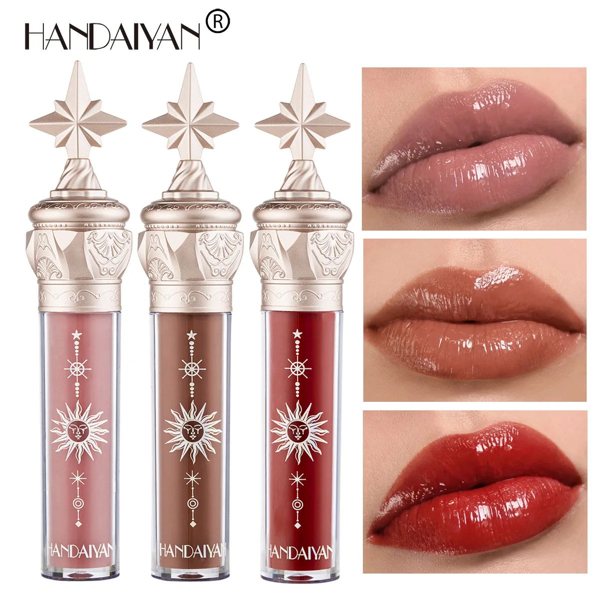 HANDAIYAN gloss lipstick Water mist lip Dew Mirror lip lacquer glass lip