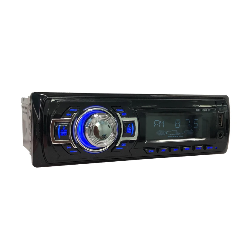 BT Car Stereo with Wireless SWC Remote and Phone Charging Port Hands Free Calling USB/TF Card/Aux-in/FM Radio Receiver