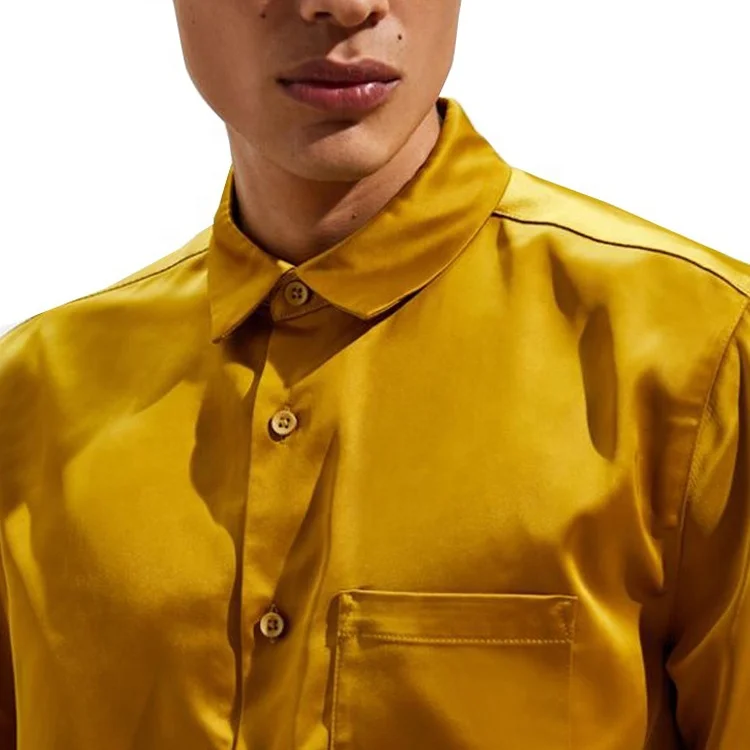 Casual Style Bamboo Fiber Button Down Short Sleeve Mens Polo T-Shirt