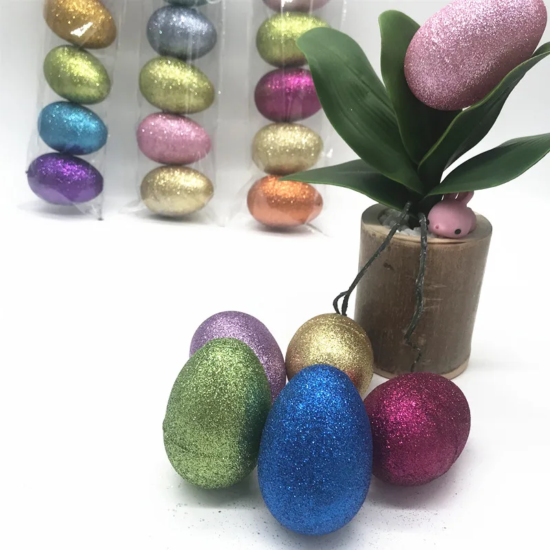 High quality egg surprise new invention glitter plastic easter egg