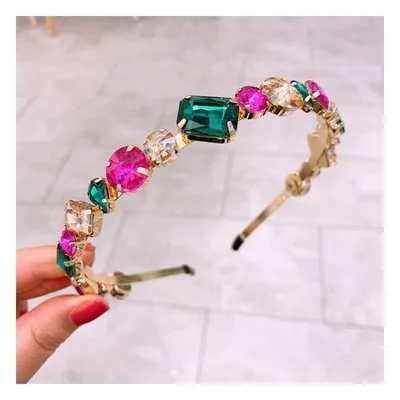 wholesale newest 2021 luxury crystal headband fashion rhinestone headband bandana for women bling headband LSHB001