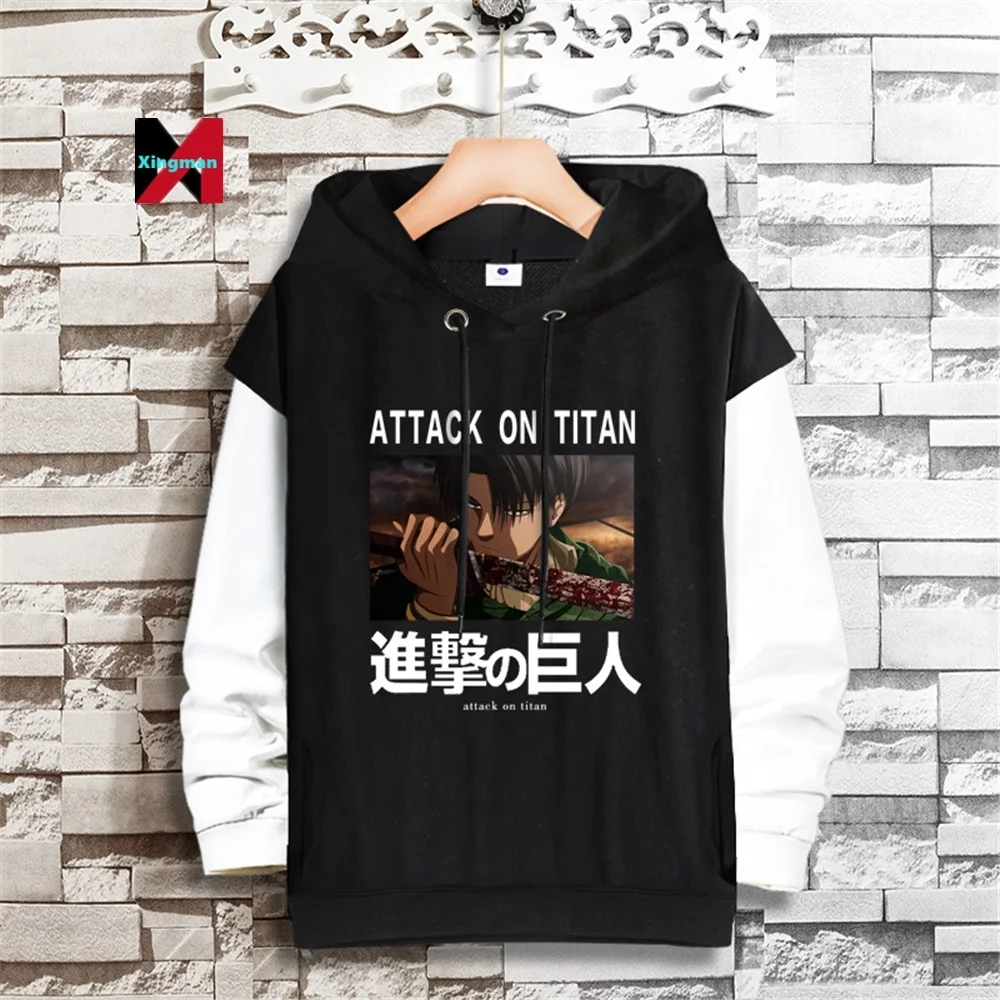 Attack On Titan Anime Hoodie Long Sleeve Pullovers Men Harajuku Hooded Sweatshirt Unisex Tops Streetwear