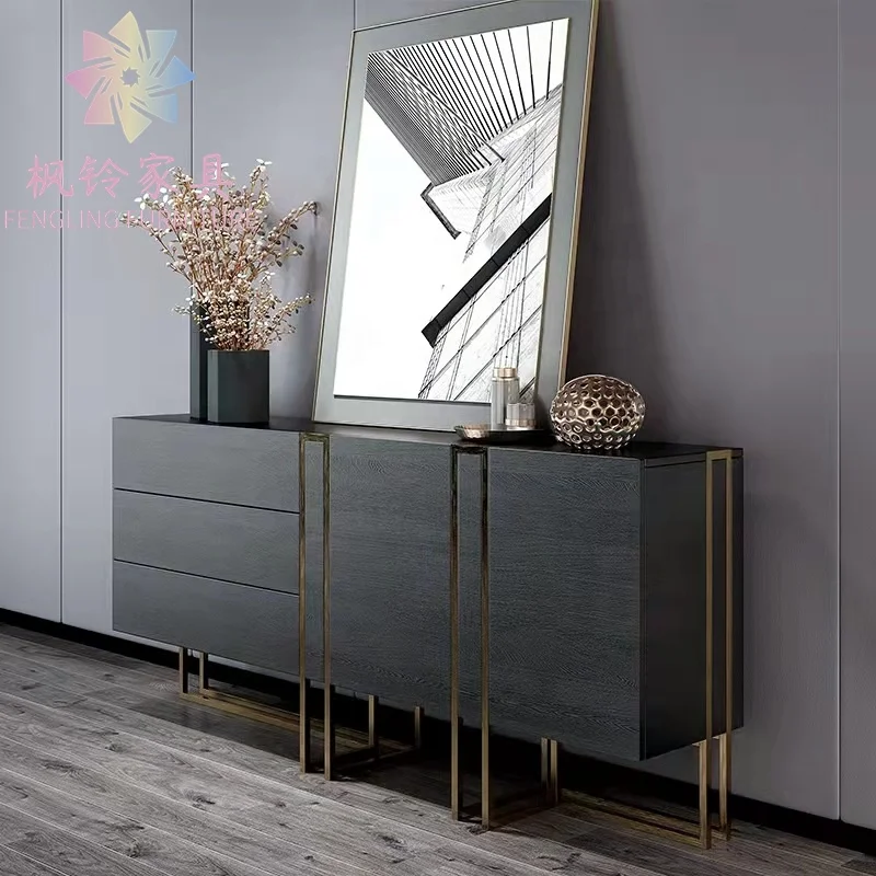 Luxury Modern Dining Living Room Furniture Design Hot Sale Sideboard Cabinet Buffet Table CT020