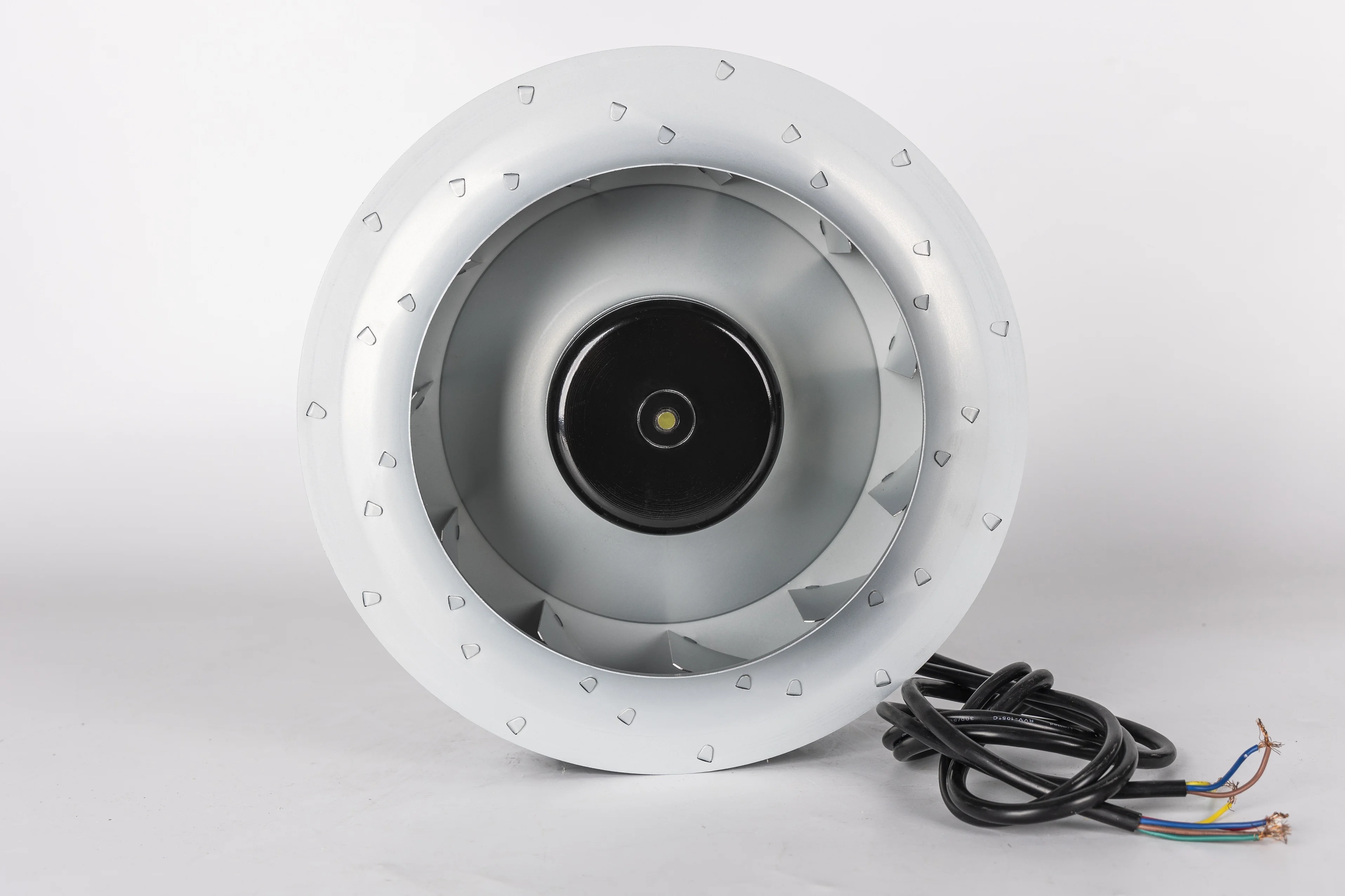 Backward tilting centrifugal fan with galvanised air wheel corrosion resistant outer rotor centrifugal impellers