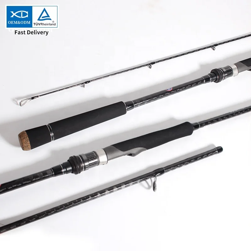 XDL Manufacturer 282cm 9.25ft  FUJI carbon material 2 sections seabass spinning  building salt water fishing rod spinning rod