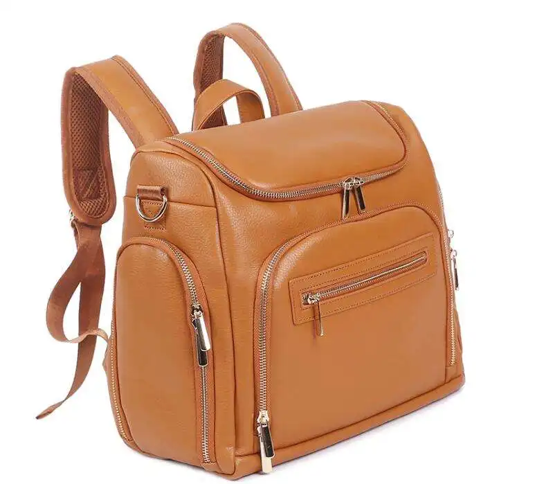 Customized Maternity Baby changing pad nappy bag leather diaper backpack mochila maternidade menina