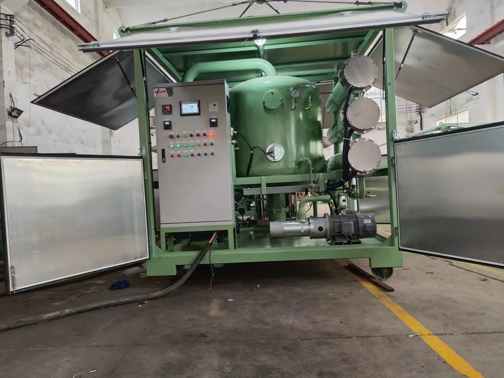 6000LPH Lube Oil purifier plant/steam turbine oil filtration system machine equipment