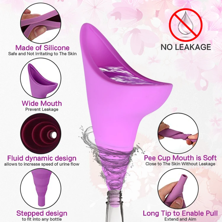 2024 New Women Emergency Standing Silicone Urination Device Female Urinal for Car