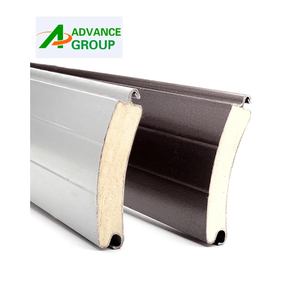 Metal Extrusion Profile 55mm Aluminum Foam Filled Shutter Slat for Roller Shutter Door