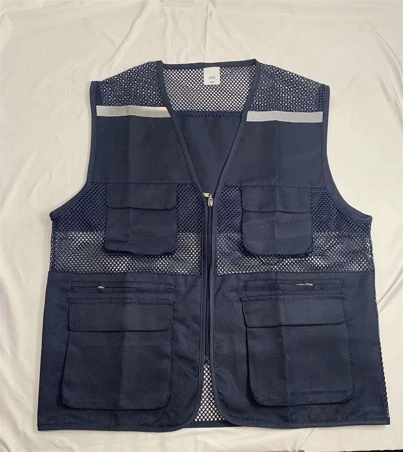 Reflective Vest Riding Vest Reflective Clothing Work Wear High Visibility Jacket work vest with pockets