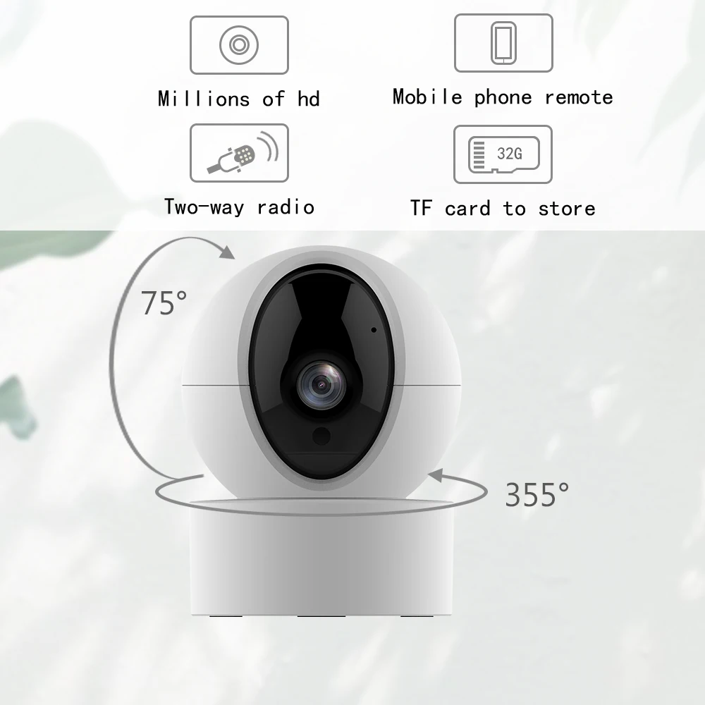  Tuya 1080P IP беспроводная камера видеонаблюдения для дома с поддержкой Wi-Fi 2 аудиоданных ночное видение радионяня в
