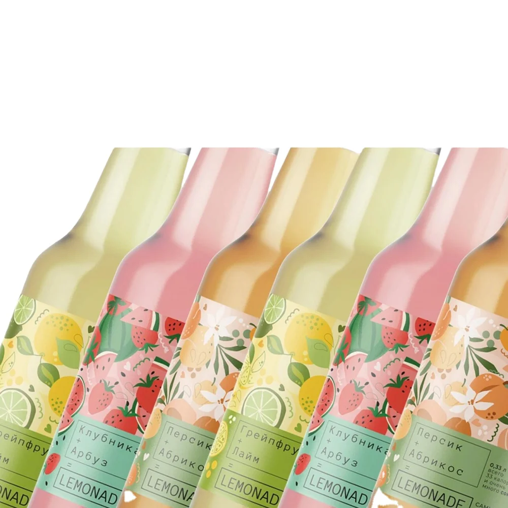 Custom Beverage Product Sticker Labels Adhesive Drinking Bottle Sticker Printing water bottle labels