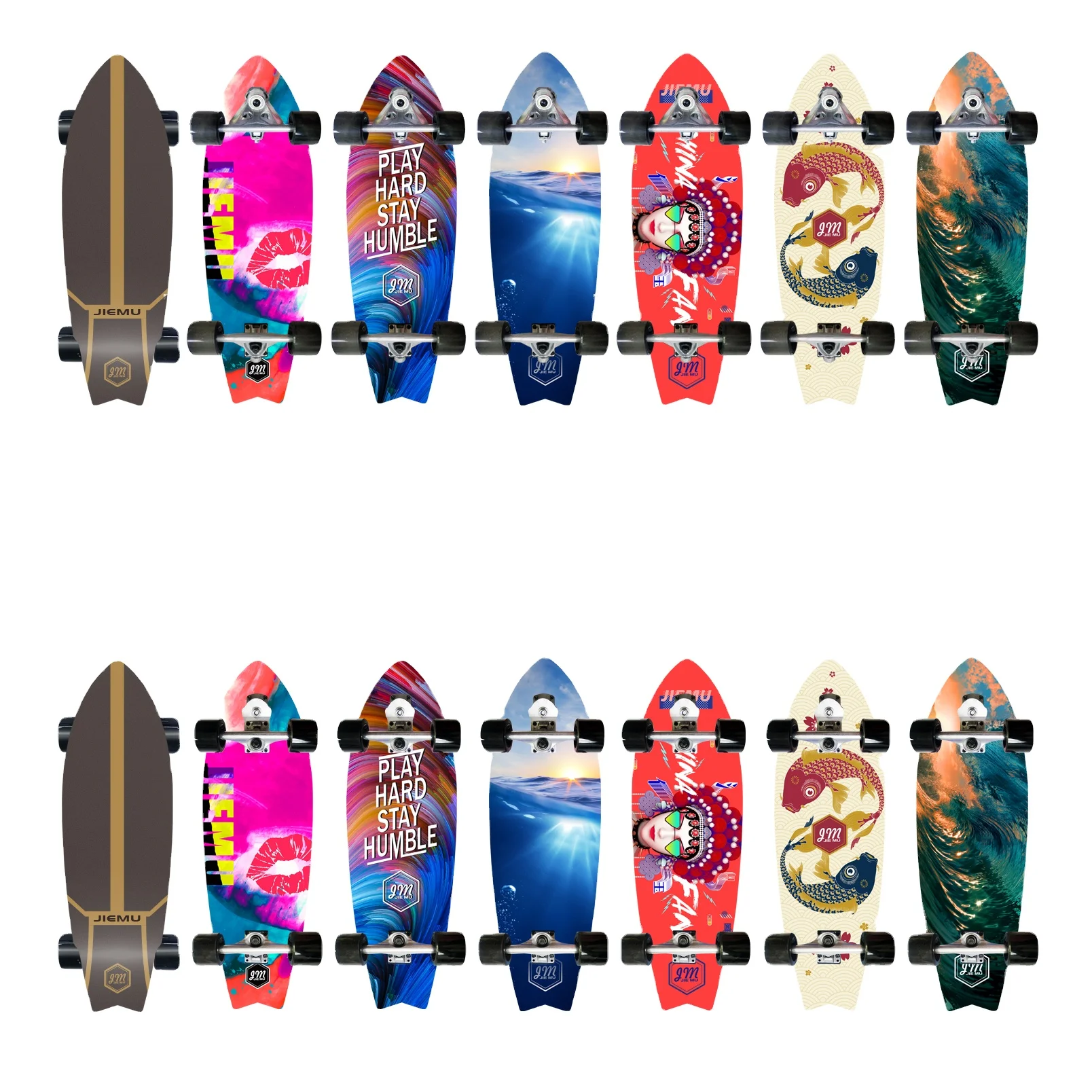 7Layer Maple Deck 4 Wheels Surf Skate Carving Cruiser Skateboard CX7 Land Carver Surfskate