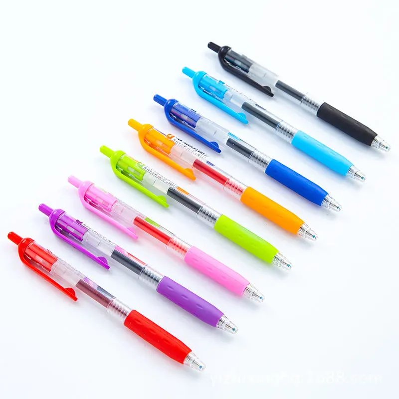 8 Colors Quick dry ink refillable custom logo gel pen with cheap price