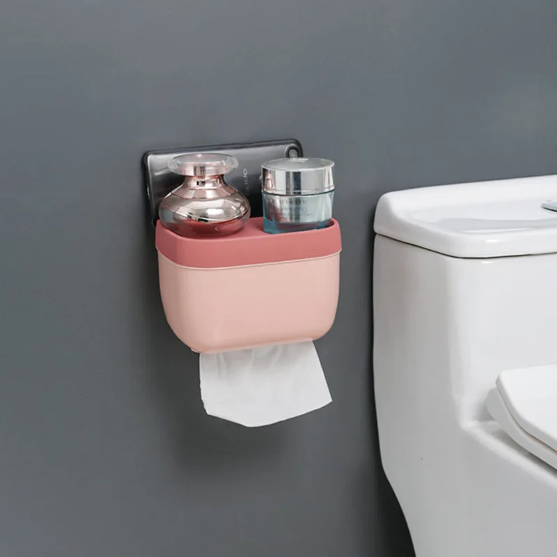 Toilet tissue box punch-free hotel restaurant toilet paper tray toilet paper rack roll paper tissue box