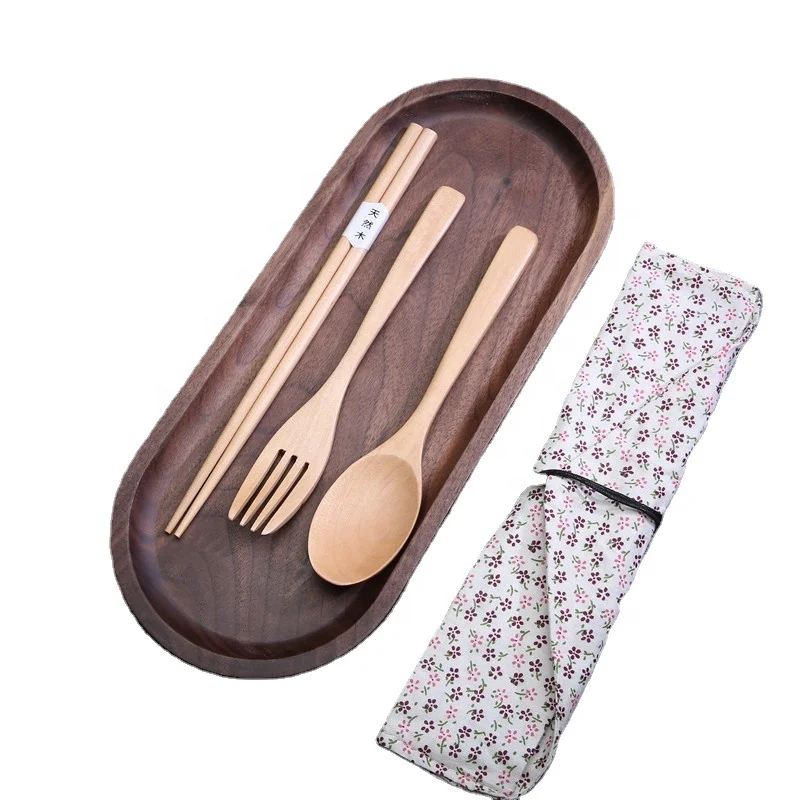 New style tangled chopsticks gift tableware Japanese creative portable spoon chopsticks and fork three-piece set