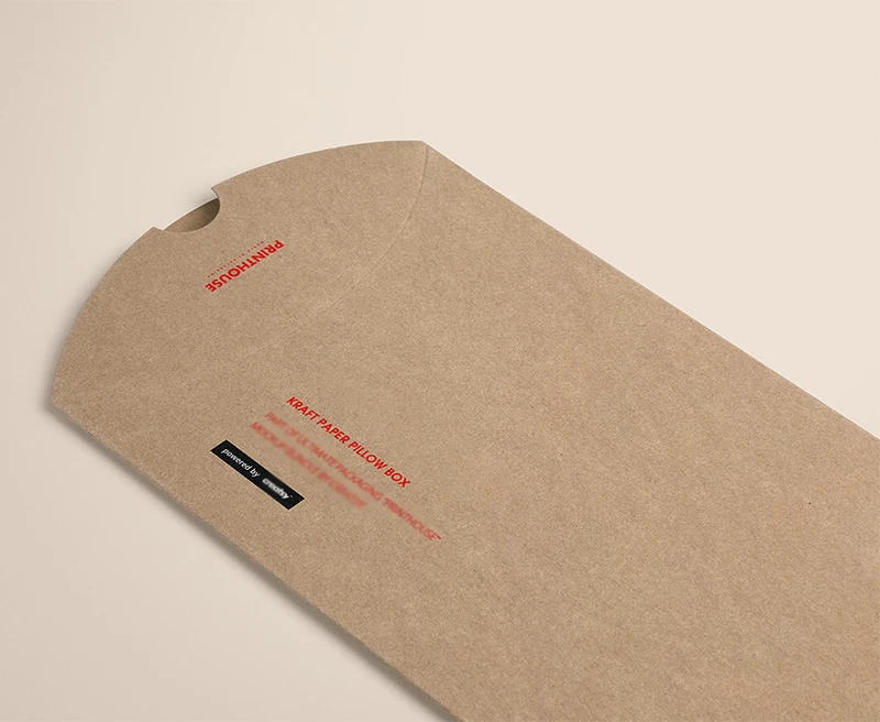 Custom Kraft Paper Pillow Shape Gift Packaging Pillow Box
