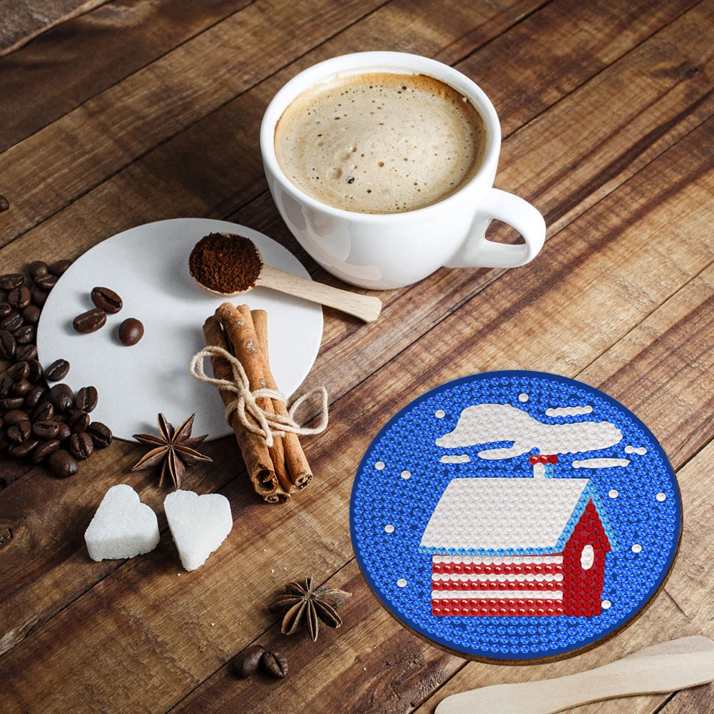 Diamond Painting Art DIY Diamond Living Room Home landscape design coaster Diamond painting coaster