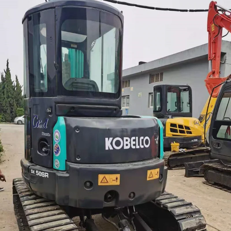 Секундная стрелка закрытой кабиной для мини-экскаватора kobelco б/у 5 тонный экскаватор SK50 SK50SR SK50SR-3