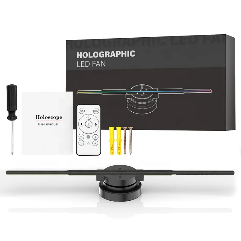 42cm 2 Blades WIFI Function 3D Hologram Fan Projector 3D Advertising Equipment Equipment with SD