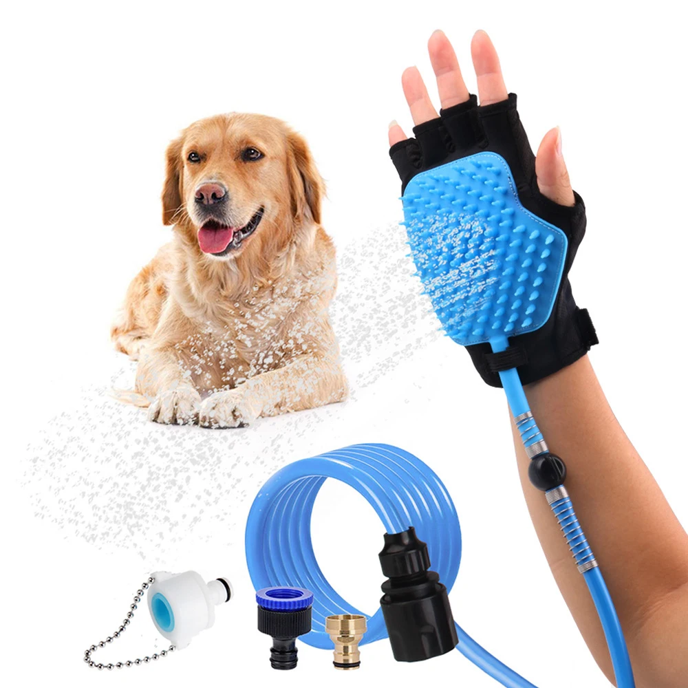 Multifunctional Pet Grooming Glove Dog Bathing Shower Massage Hair Remover for Dogs and Cats