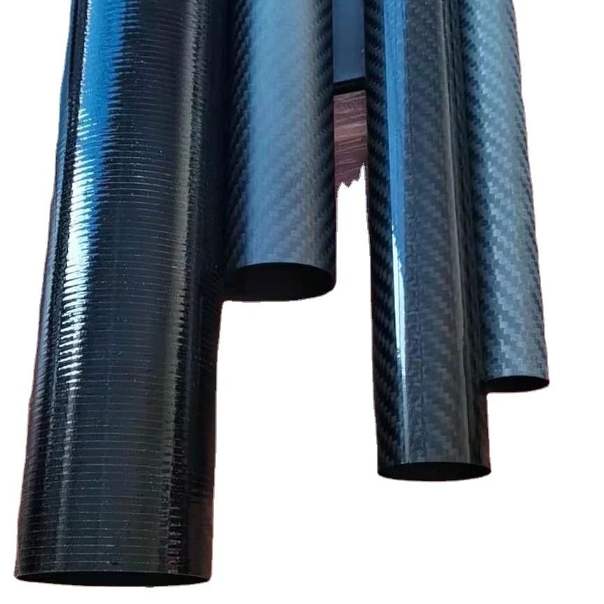 
2021 hot sale customized high quality plain weave matte carbon fiber tube 