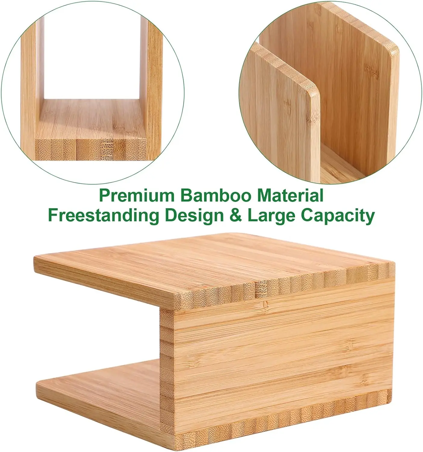 wholesale Tabletop Freestanding high quality bamboo wood napkin holder restaurant Tissue Dispenser for table