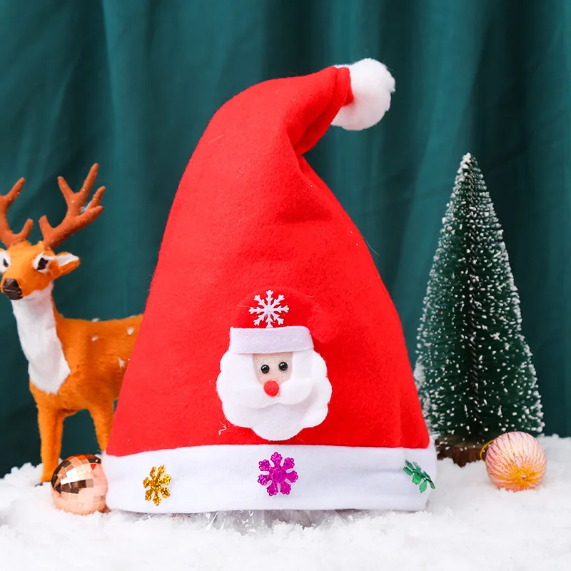 New Year Hat Christmas Adults Children crochet christmas tree mini christmas festive antler ear flap beanie hat for kids led