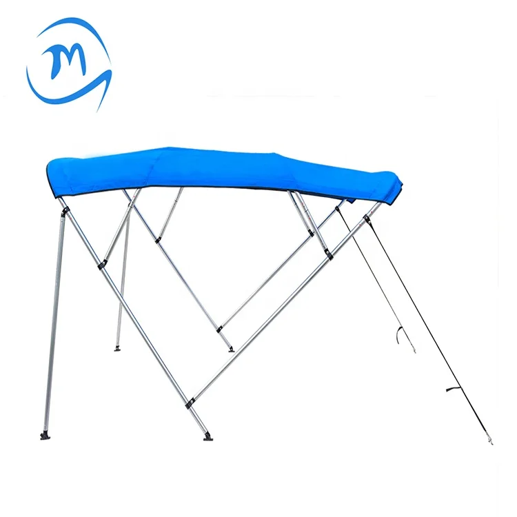 10 years factory direct supply 600D Oxford Navy Blue Aluminum Tube Awning Bimini top for boat