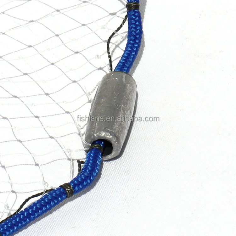 cast net fishing Blue 8FT 10FT 1LB 0.75LB  1 inch mesh 0.5 nylon lead sinker American Style Drawstring cast net fishing