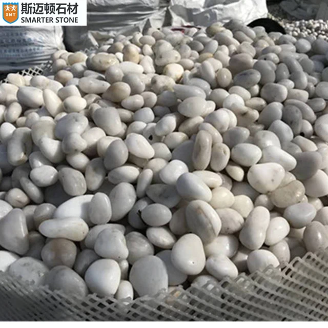 Good Selling Natural polished white pebbles Smooth  river  white pebbles Stones for decorative