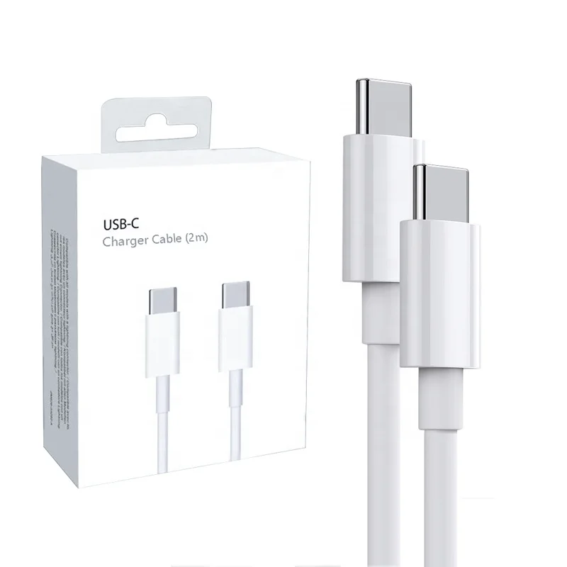 Original in box High Quality 100w Pd Quick Charge cable Type C To Type C Fast Charging Cable  USB-C Charger Cable 2m For MacBook