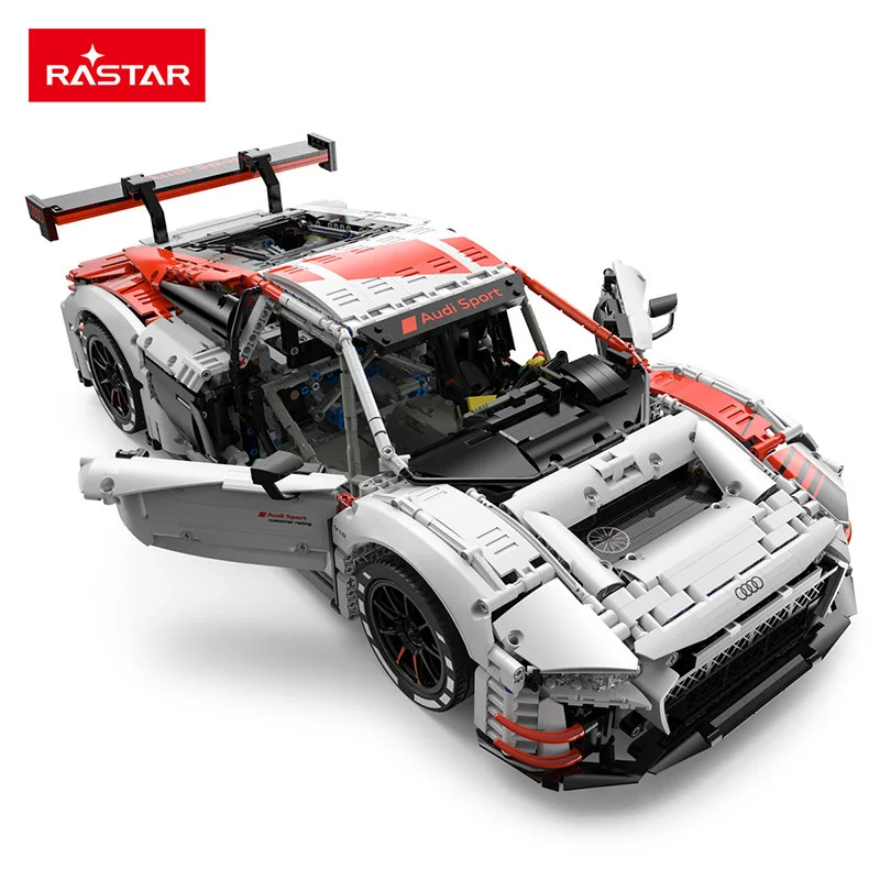 Starlight Audi R8 building block racing car 99300 genuine car model adult high difficulty particle assembly boy toy