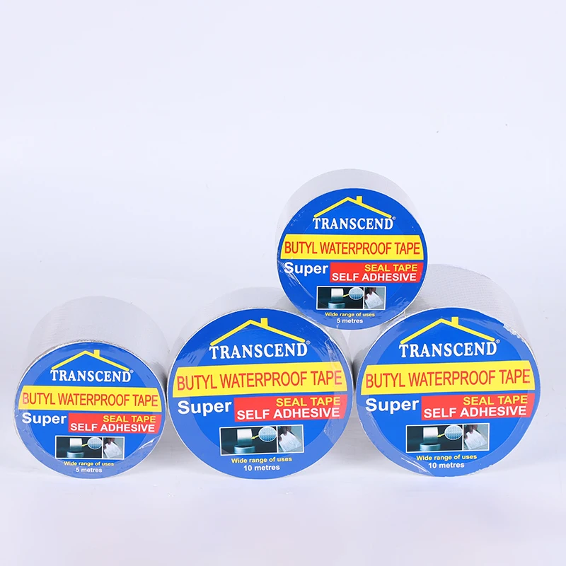 Aluminum foil butyl rubber tape self adhesive high temperature resistance waterproof for roof pipe repair stop