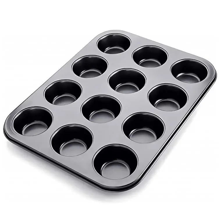Oval Mini Line Type Muffin 12 Cavity Cornbread With Cover Commercial and Pans Flower Shaped Bakeware Texas Tart Cupcake Pan