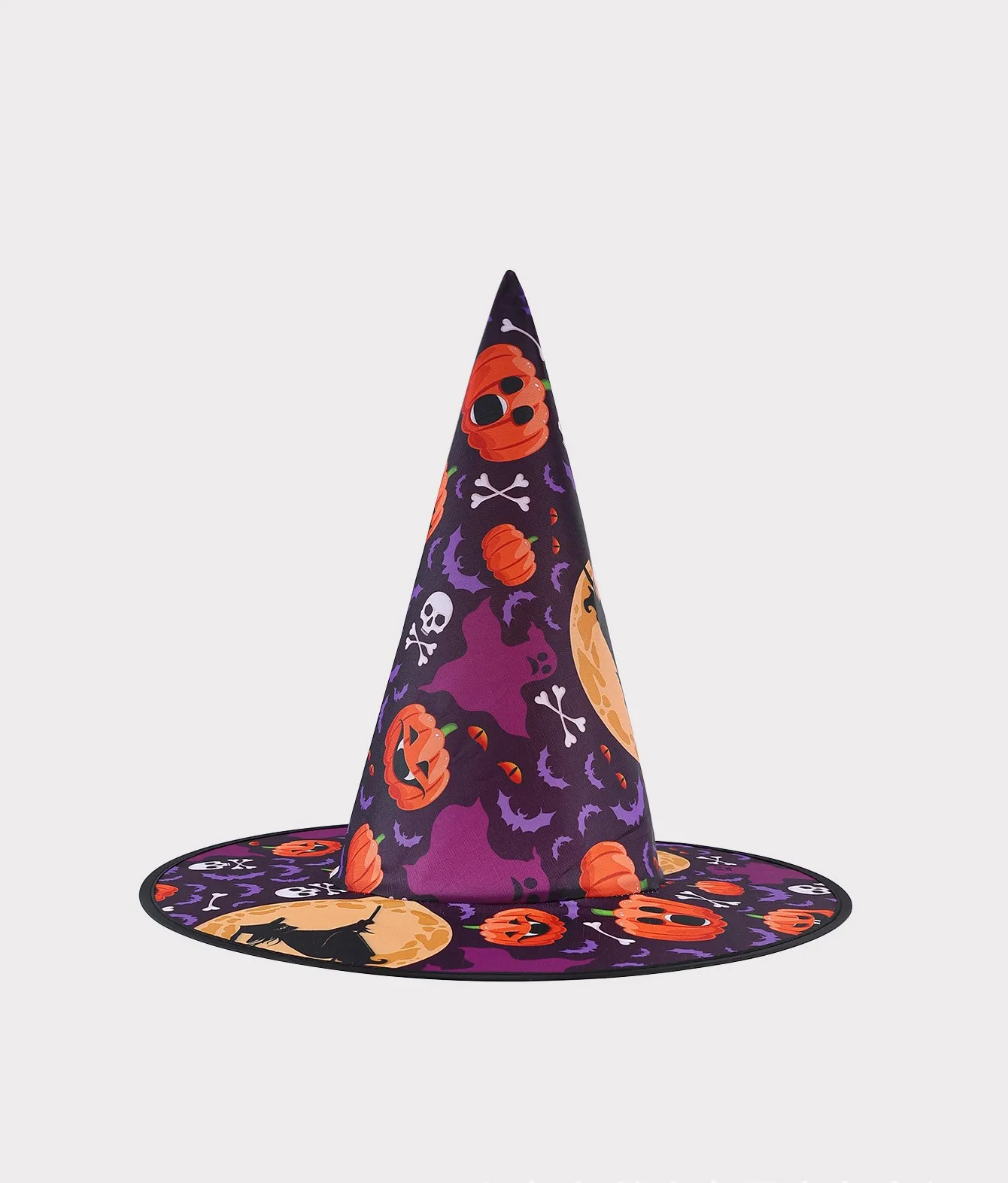 Factory Direct Sale Halloween Witch Wizard Hats Black Oxford Style Costume Party Accessory Unisex Kids Adults Santa Paper Caps