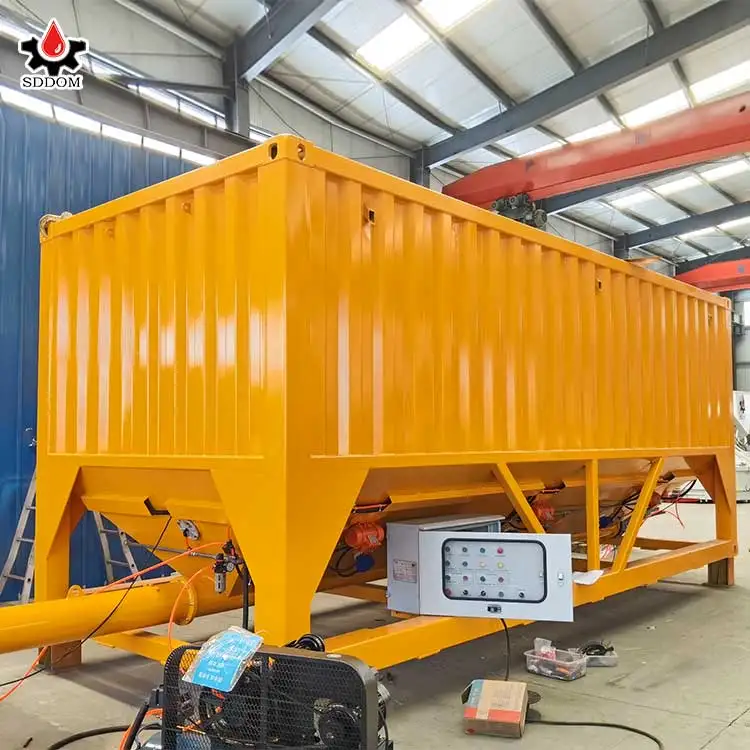 Container Type Horizontal Cement Silo 100T Cement Tank For Storing Sand And Cement