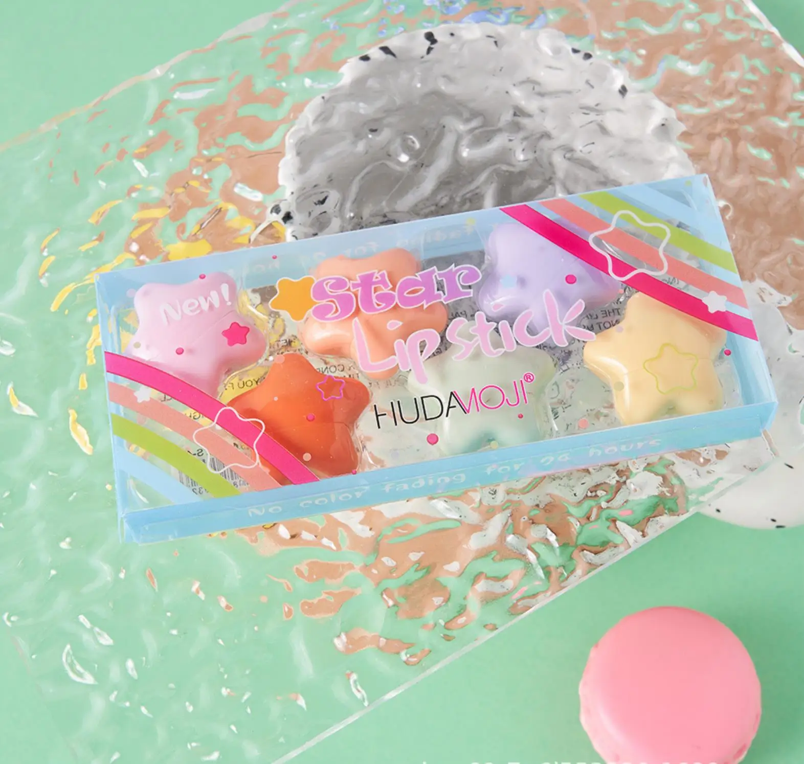 2022 New Stock Cute Graffiti Lipstick Moisturizing Star Candy 6 Pack Small Box New Style lipstick sets